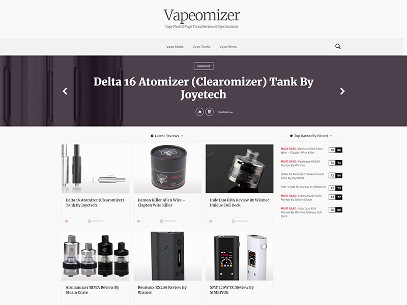 Vapomizer Specifications & Reviews